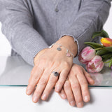 Ring Kora | anthrazitfarbener Beton