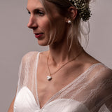 Herzkette Adelaine | weißer Beton