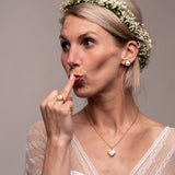 Herzkette Mirsada | weißer Beton