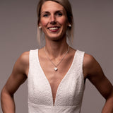 Herzkette Sarina | weißer Beton