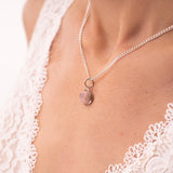 Halskette Samira | blushfarbener Beton